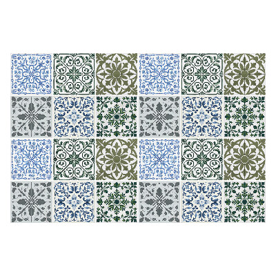 Okleina na płytki Kwiatowe i geometryczne motywy