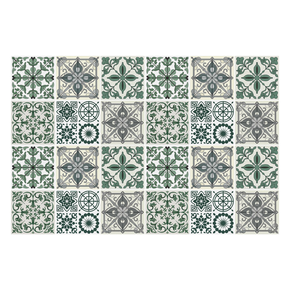 Naklejki na kafelki do kuchni Klasyczne kafle z ornamentami