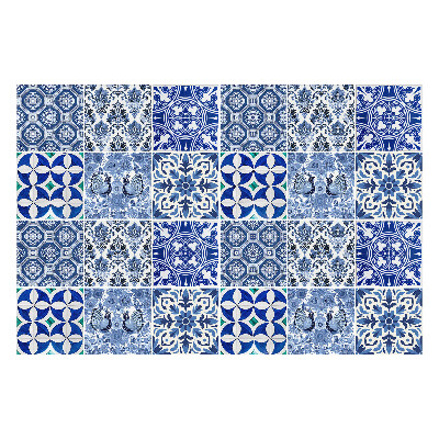 Naklejki na kafelki do kuchni Kwiatowe i geometryczne motywy