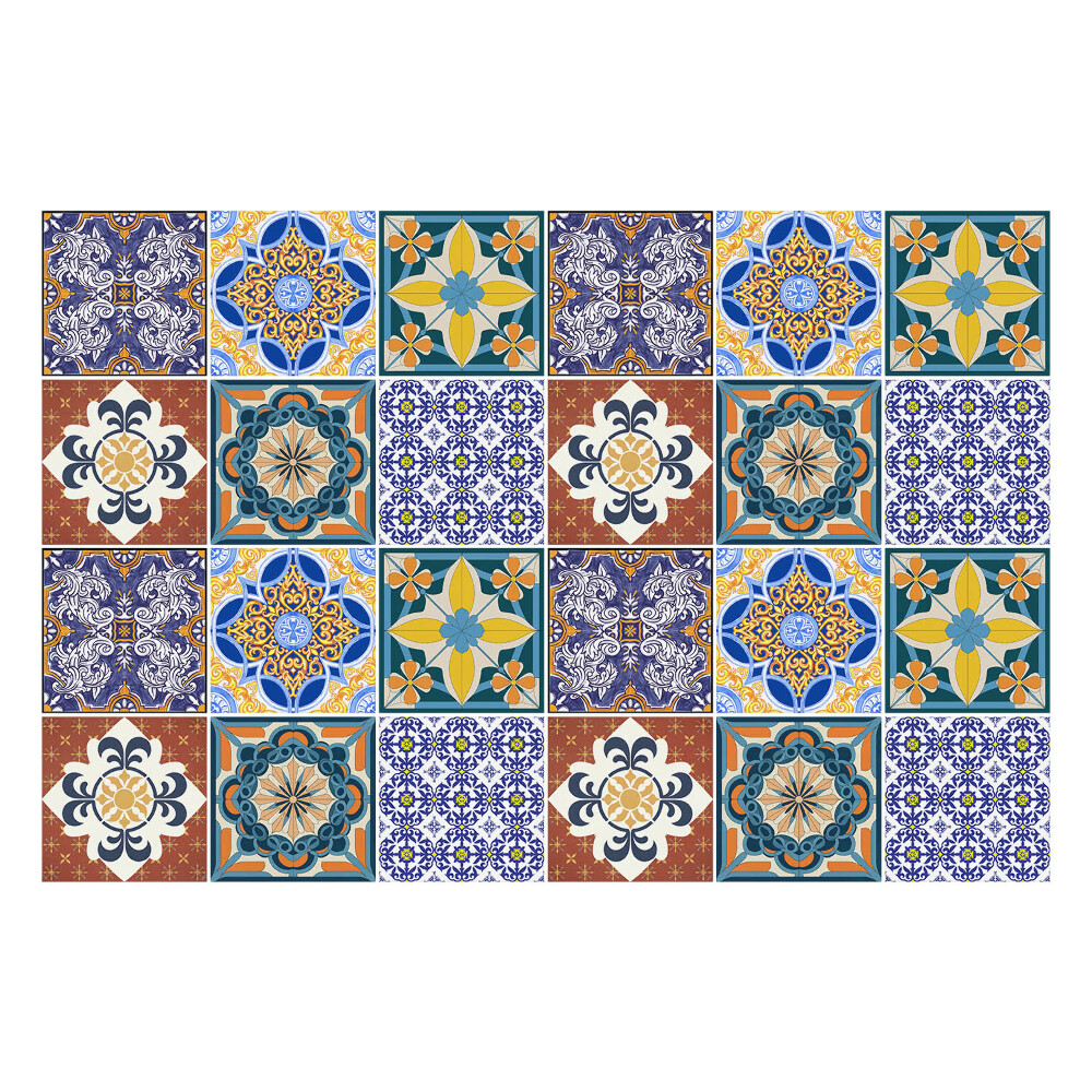 Naklejki samoprzylepne na kafelki Motywy ceramiczne w układzie