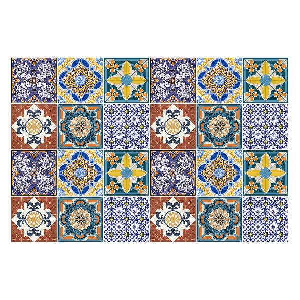 Naklejki samoprzylepne na kafelki Motywy ceramiczne w układzie
