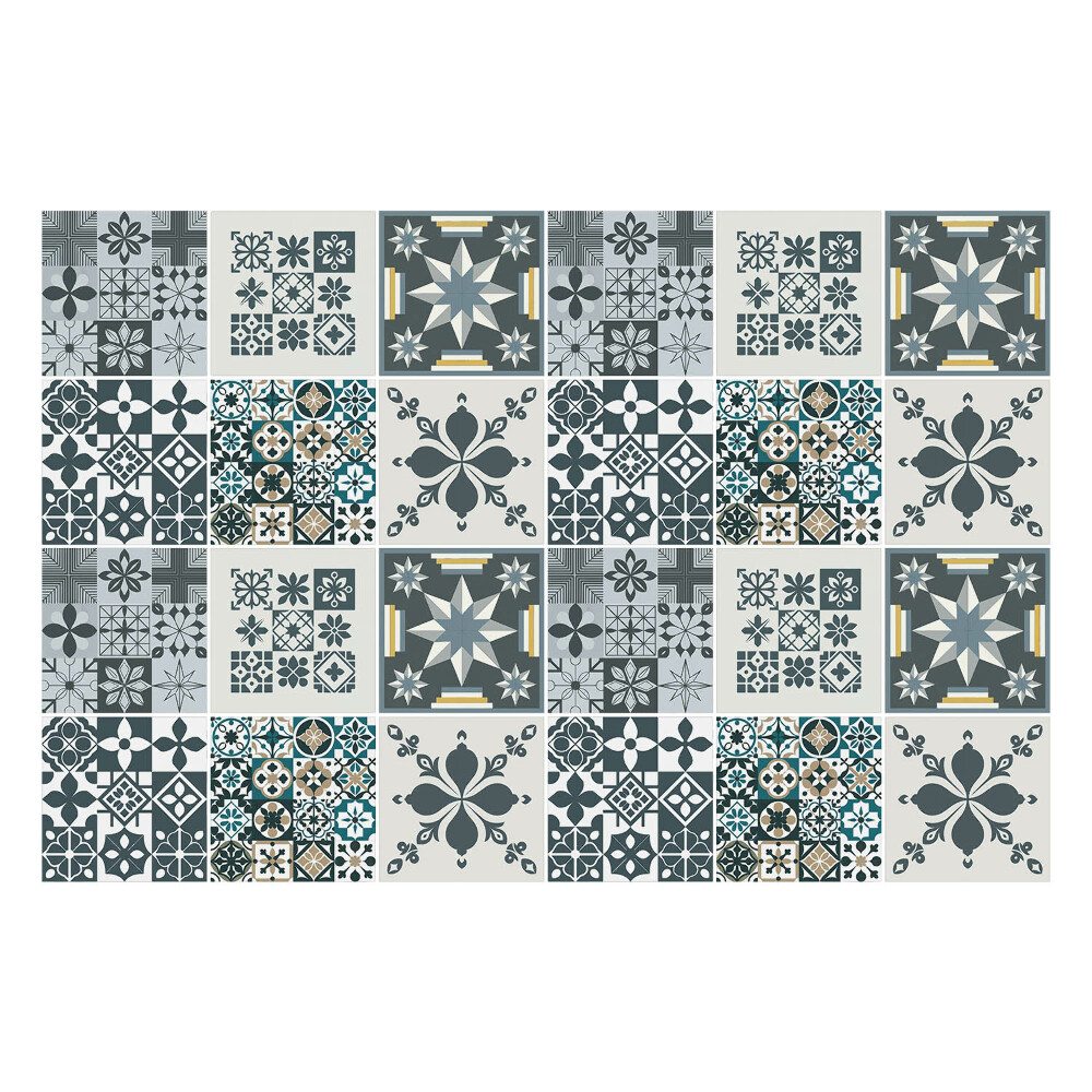 Naklejki na kafelki do kuchni Geometryczne kwiaty i figury