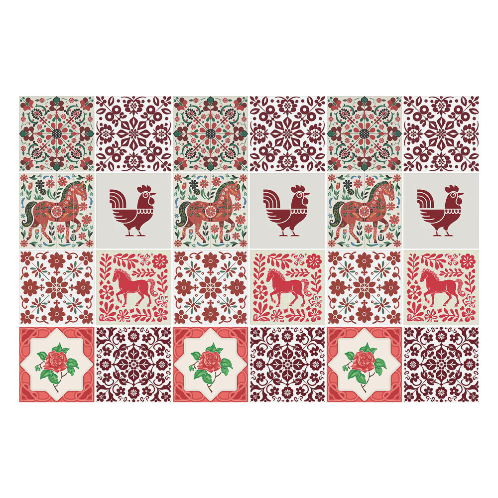 Naklejki na kafelki do kuchni Tradycyjne motywy ludowe