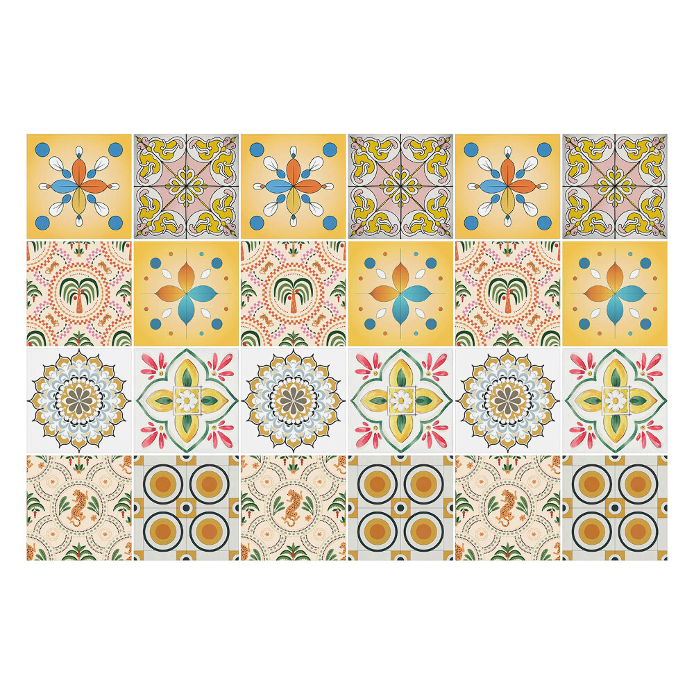 Naklejki na kafelki do kuchni Tropikalne wzornictwo