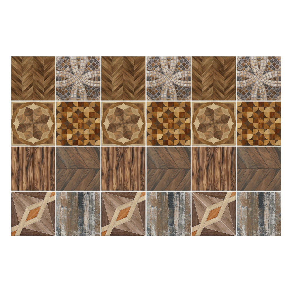 Naklejki na kafelki do kuchni Mozaika drewniana