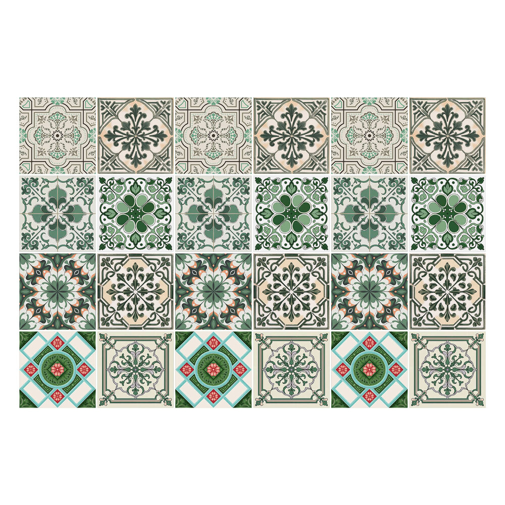 Naklejki na kafelki do kuchni Orientalne motywy kwiatowe