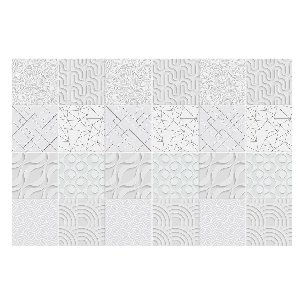 Naklejki samoprzylepne na kafelki Abstrakcyjne linie i fale 3D