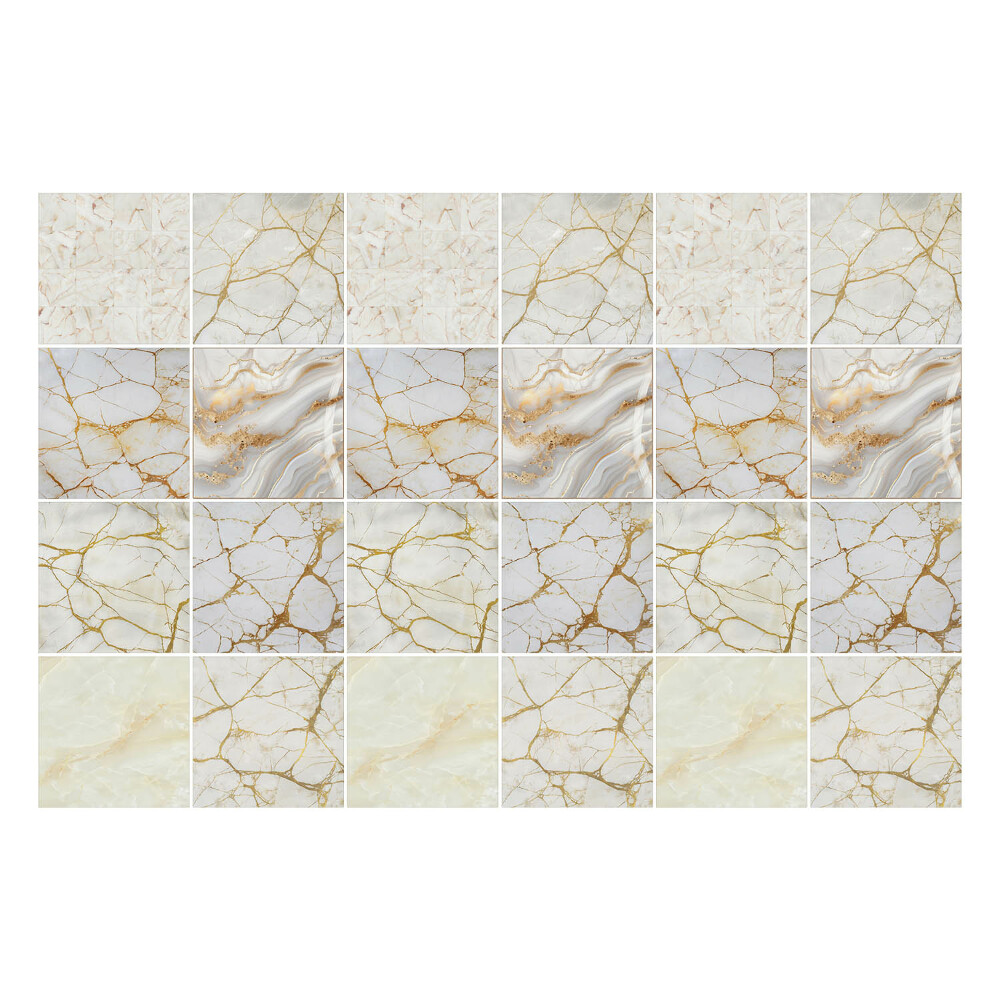 Naklejki na kafelki do kuchni Eleganckie marmurowe motywy