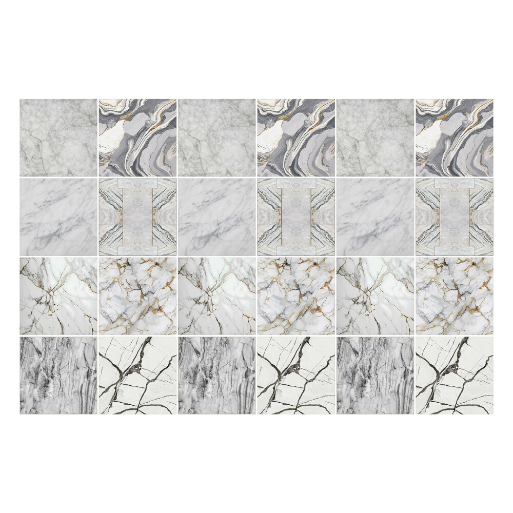 Naklejki samoprzylepne na kafelki Eleganckie marmurowe motywy