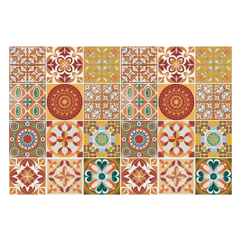 Naklejki samoprzylepne na kafelki Kompozycja orientalna