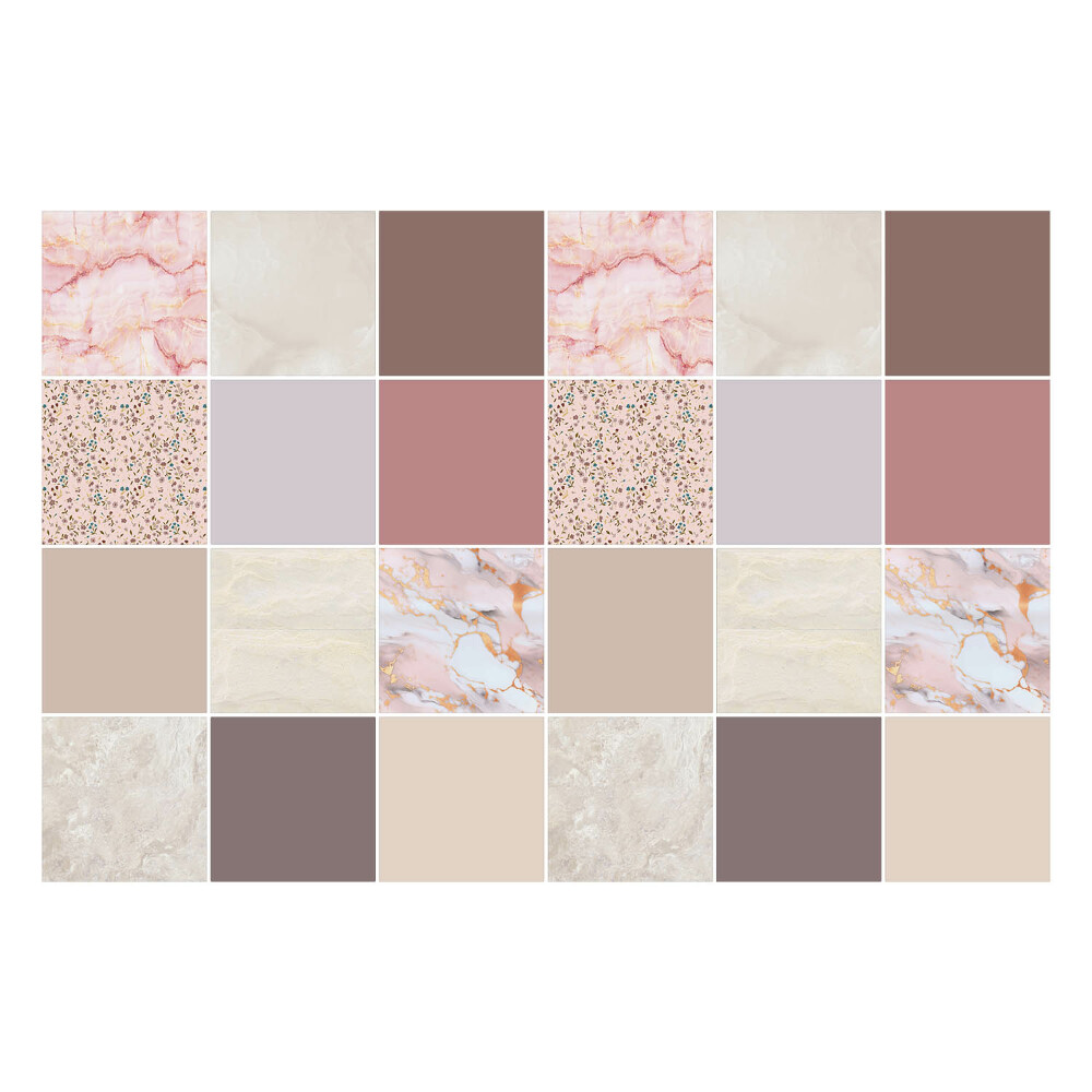 Okleina na płytki Mozaika z różnorodnymi teksturami