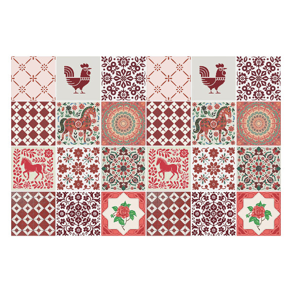 Naklejki samoprzylepne na kafelki Tradycyjne motywy ludowe