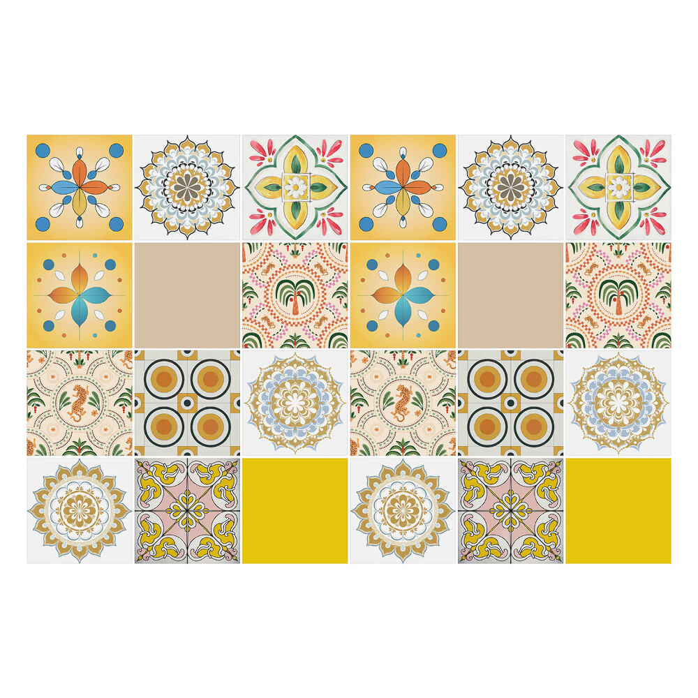 Naklejki samoprzylepne na kafelki Ciekawe motywy roślinne