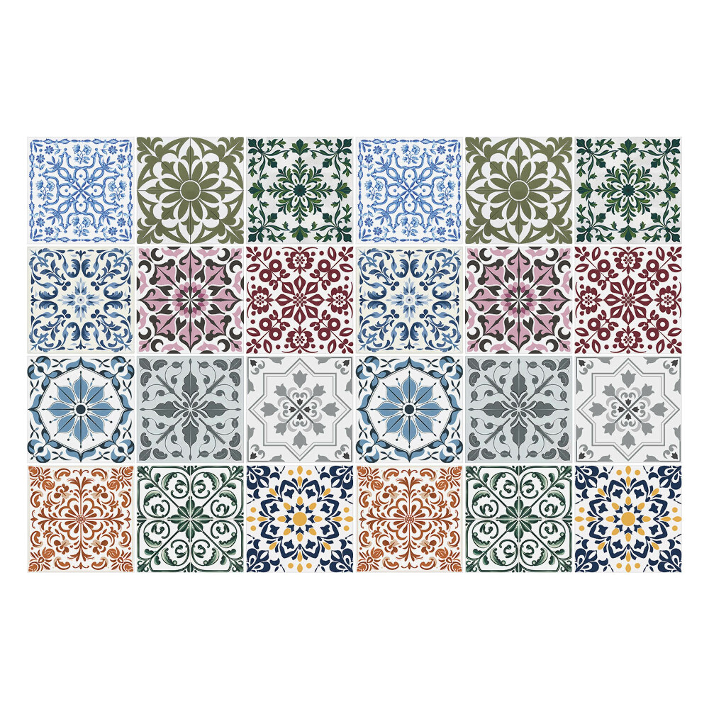 Okleina na płytki Kolorowa kompozycja kafli