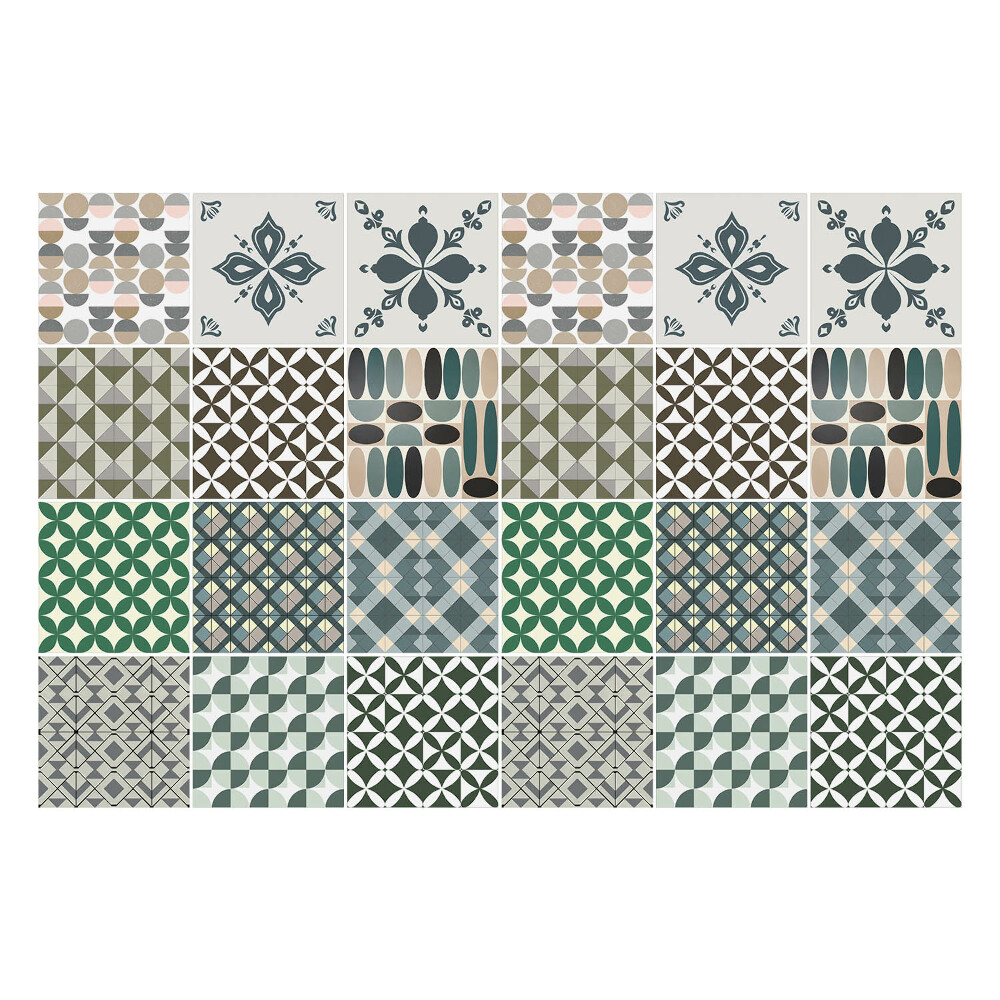 Naklejki samoprzylepne na kafelki Geometryczne różnorodne motywy