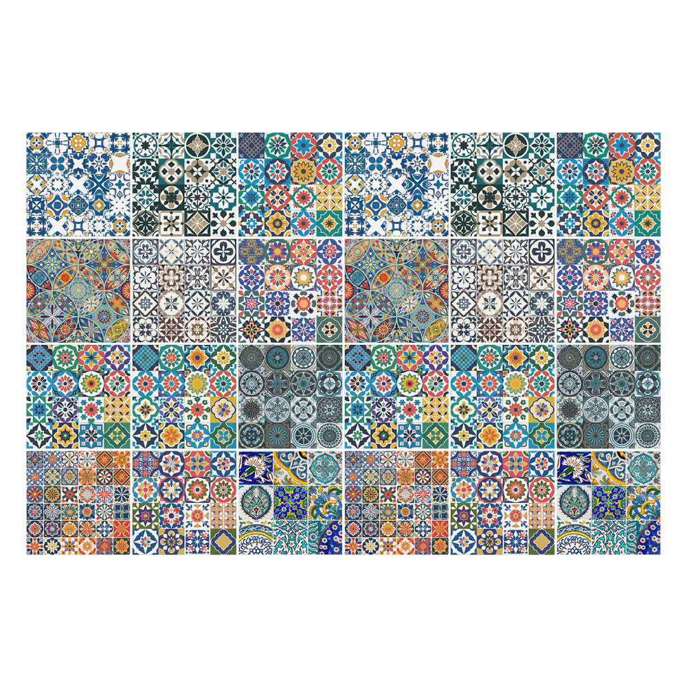 Naklejki na kafelki do kuchni Różnorodne kafelki dekoracyjne