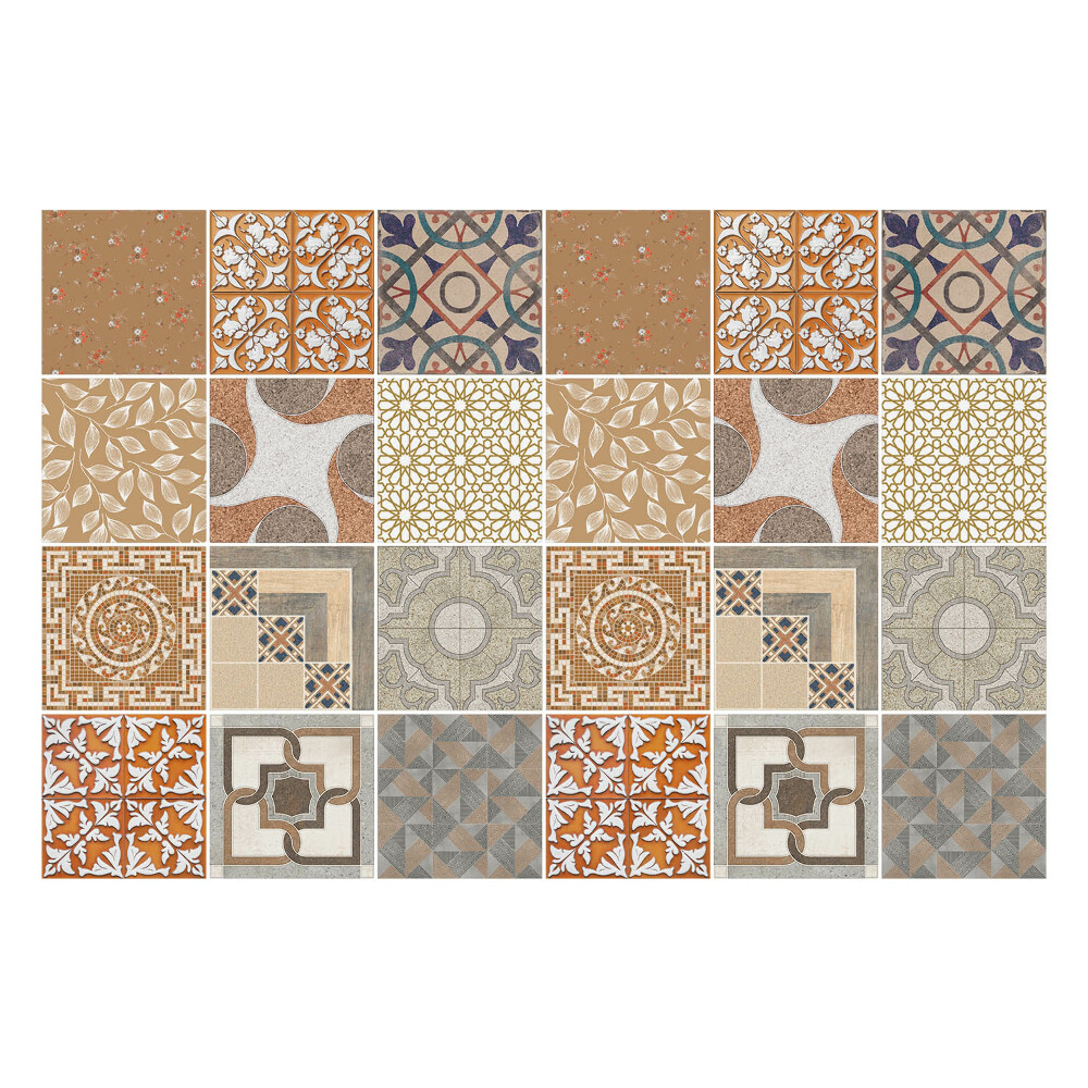 Naklejki na kafelki do kuchni Różnorodne stare kafle