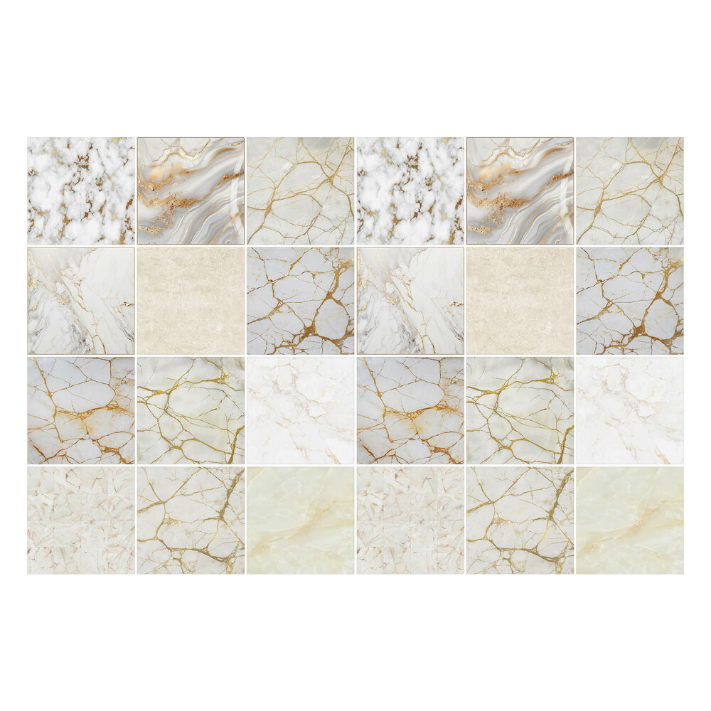 Okleina na płytki Elegancka mozaika marmurowa