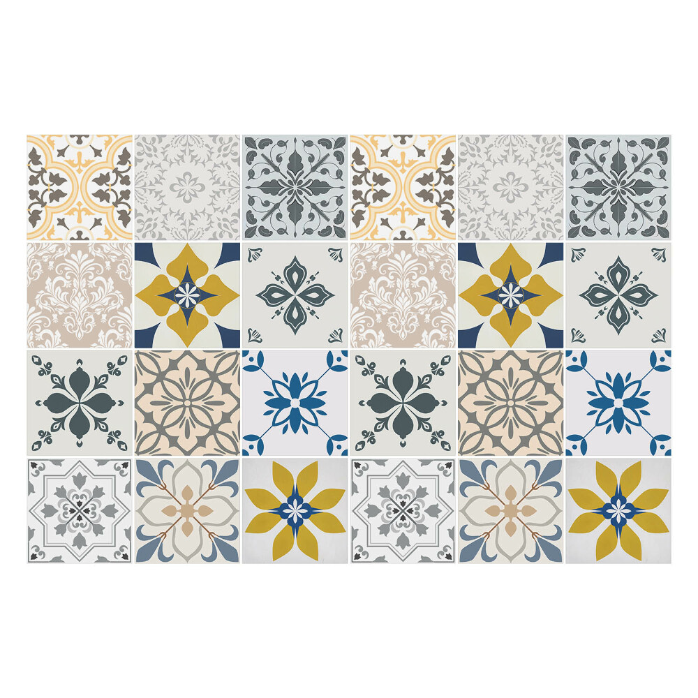 Naklejki na kafelki do kuchni Kwiatowe motywy w układzie