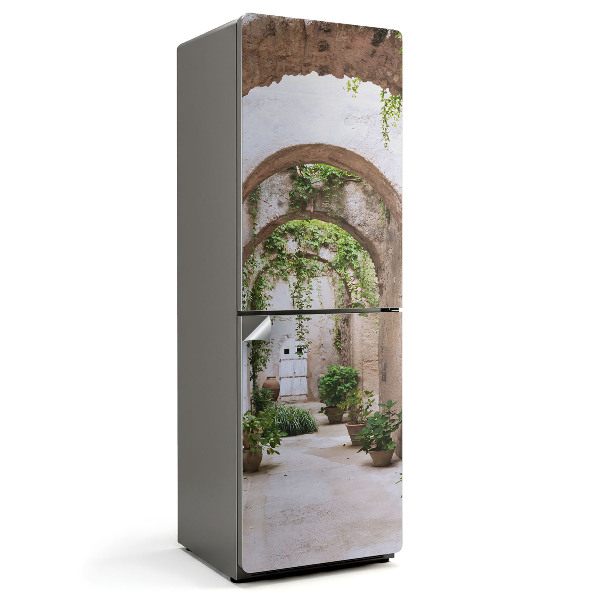 Samoprzylepna naklejka na lodówkę Zielony korytarz z roślinami