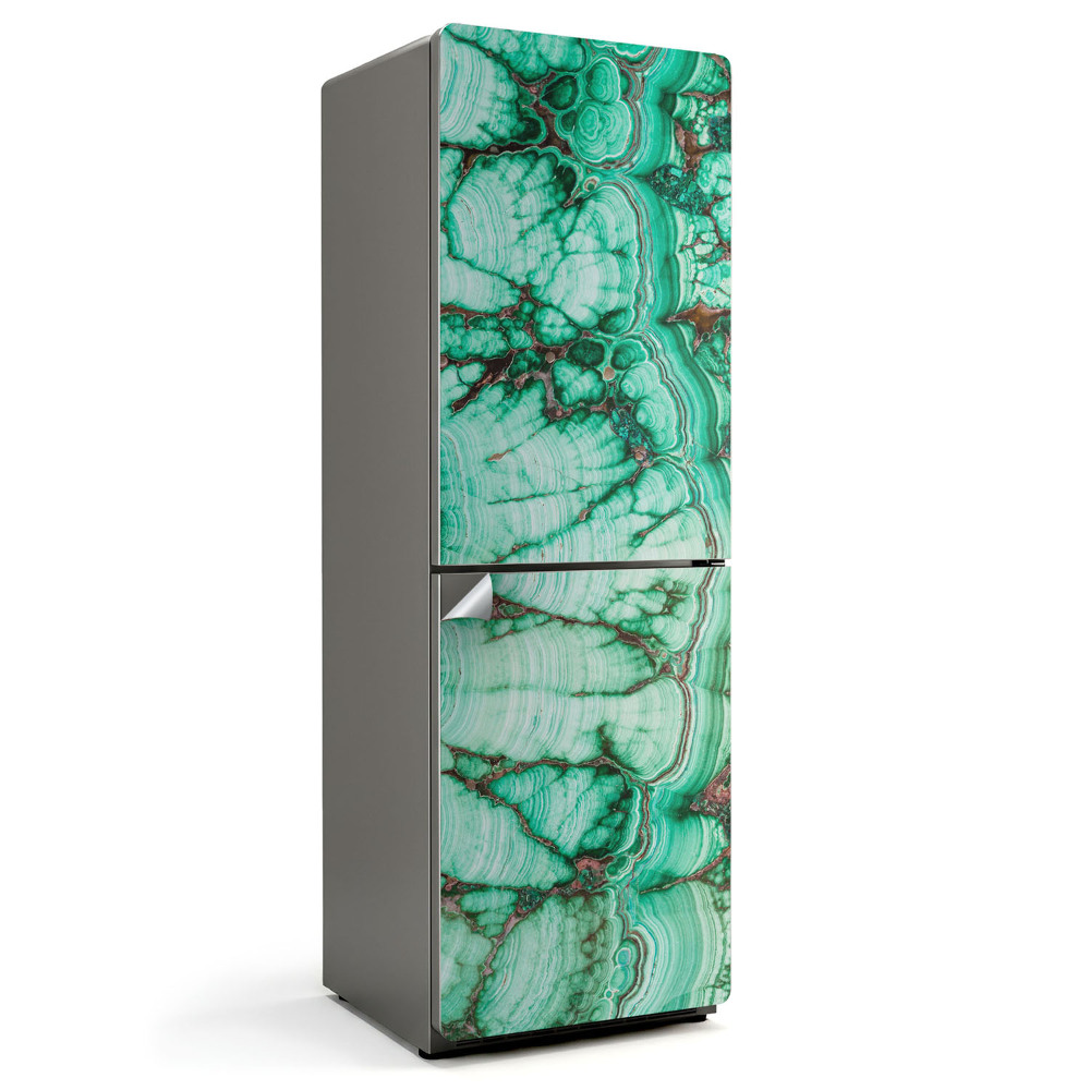 Naklejka na lodówkę Wzór malachitu w detalu