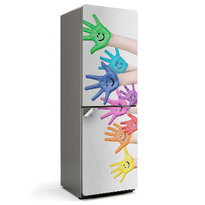 Naklejka na lodówkę Radosne odciski dłoni