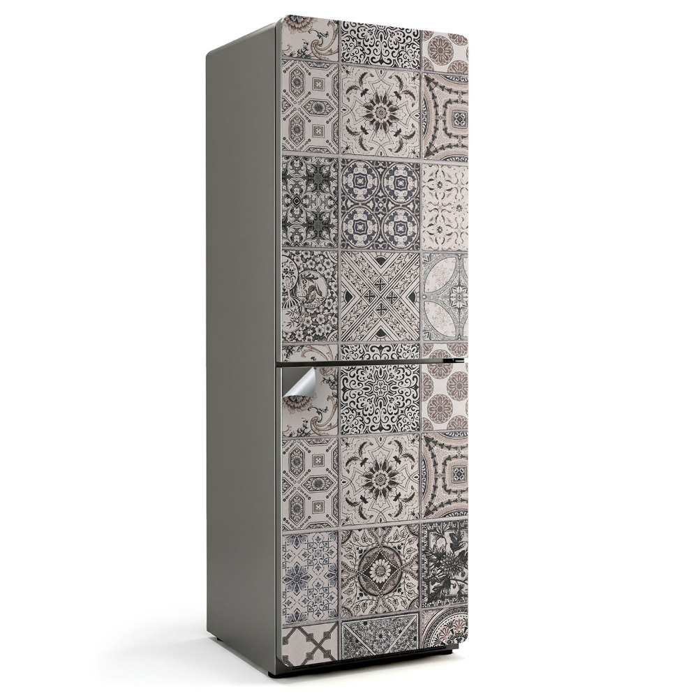 Naklejka na lodówkę Wzory mozaikowe na płytkach