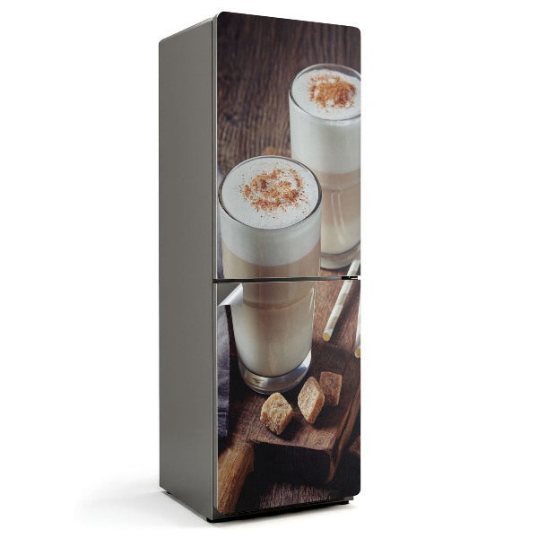 Samoprzylepna naklejka na lodówkę Aromatyczna kawa z pianką