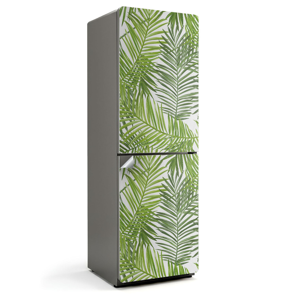 Samoprzylepna naklejka na lodówkę Liście tropikalnych roślin