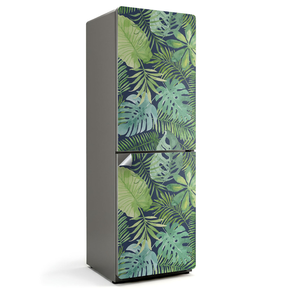 Okleina na lodówkę Tropikalny wzór liści