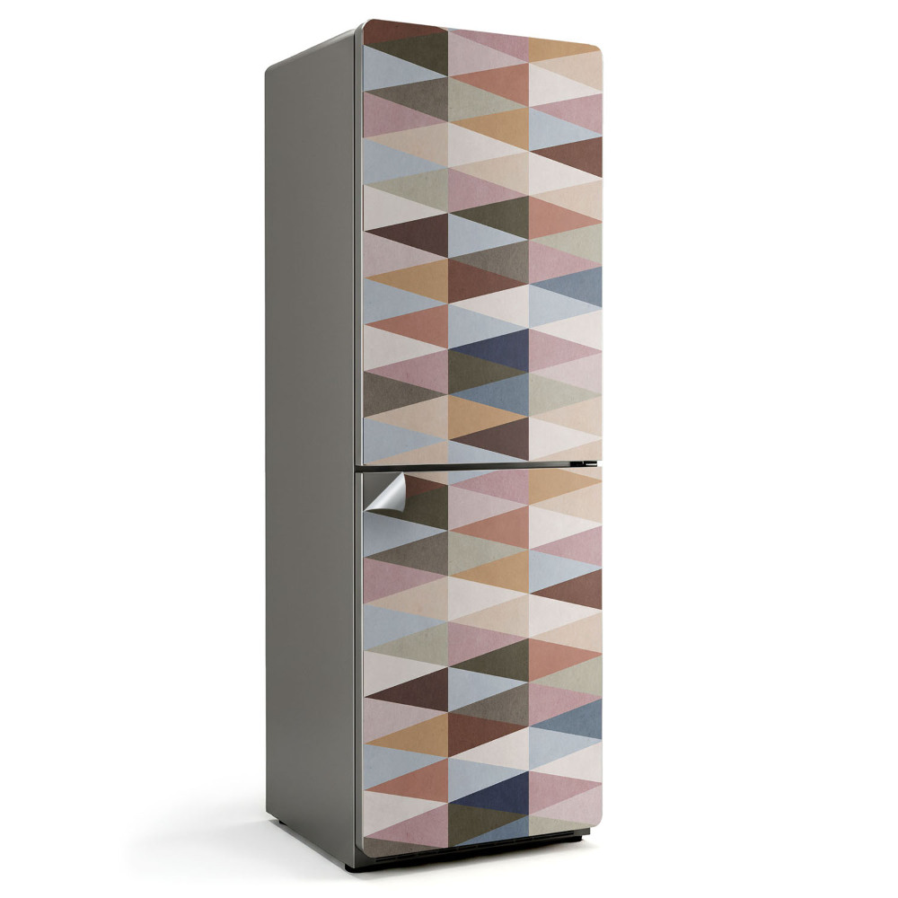 Naklejka tapeta na lodówkę Geometria trójkątów w układzie