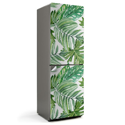 Naklejka tapeta na lodówkę Wzór Liści tropikalnych