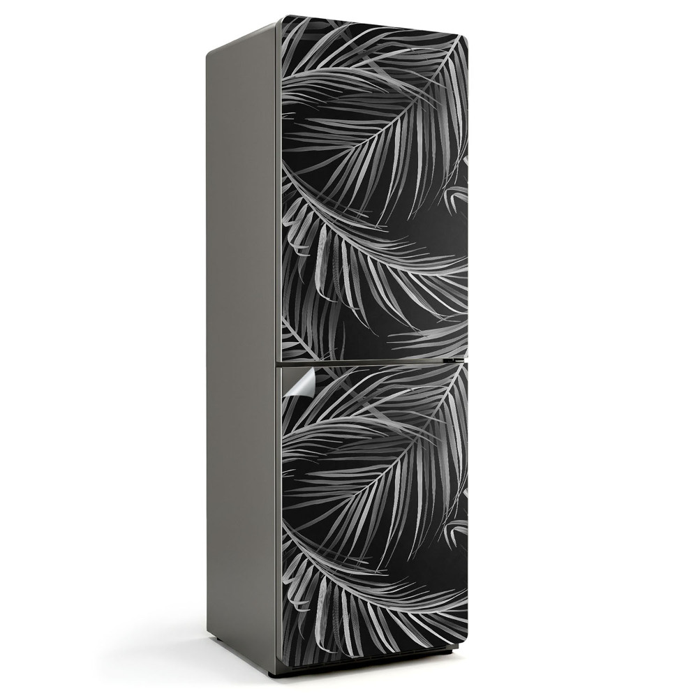 Okleina na lodówkę Liście w delikatnym układzie