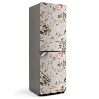 Naklejka na lodówkę Kwiatowy wzór z różami