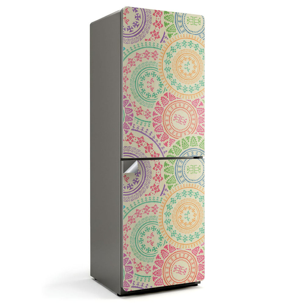 Naklejka na lodówkę Wzory okręgów etnicznych