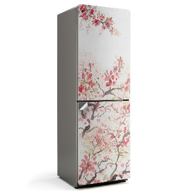 Naklejka tapeta na lodówkę Kwiatowe gałęzie wiosny