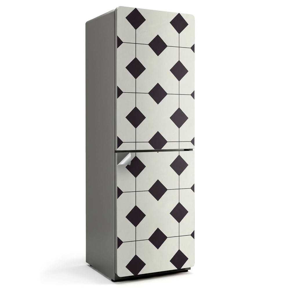 Okleina na lodówkę Geometria rombów w siatce