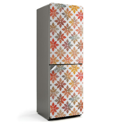 Naklejka tapeta na lodówkę Kwiatowy wzór w siatkę