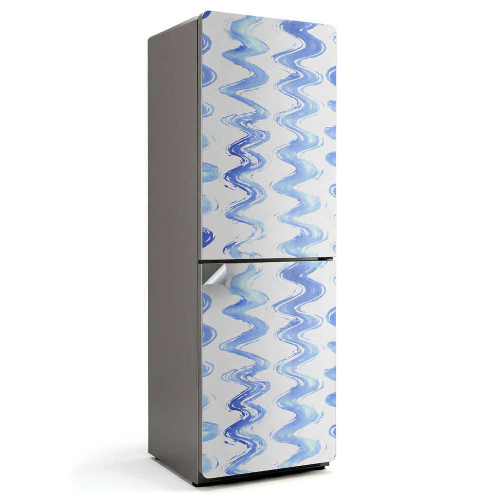 Naklejka na lodówkę Akwarelowe falowane smugi