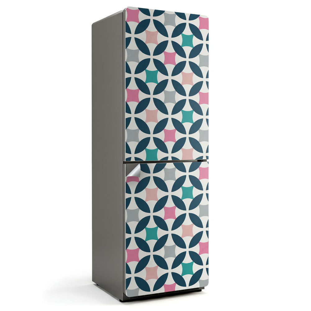 Samoprzylepna naklejka na lodówkę Geometryczny wzór z okręgami