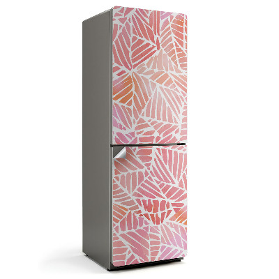 Okleina na lodówkę Wzór liści w pastelach