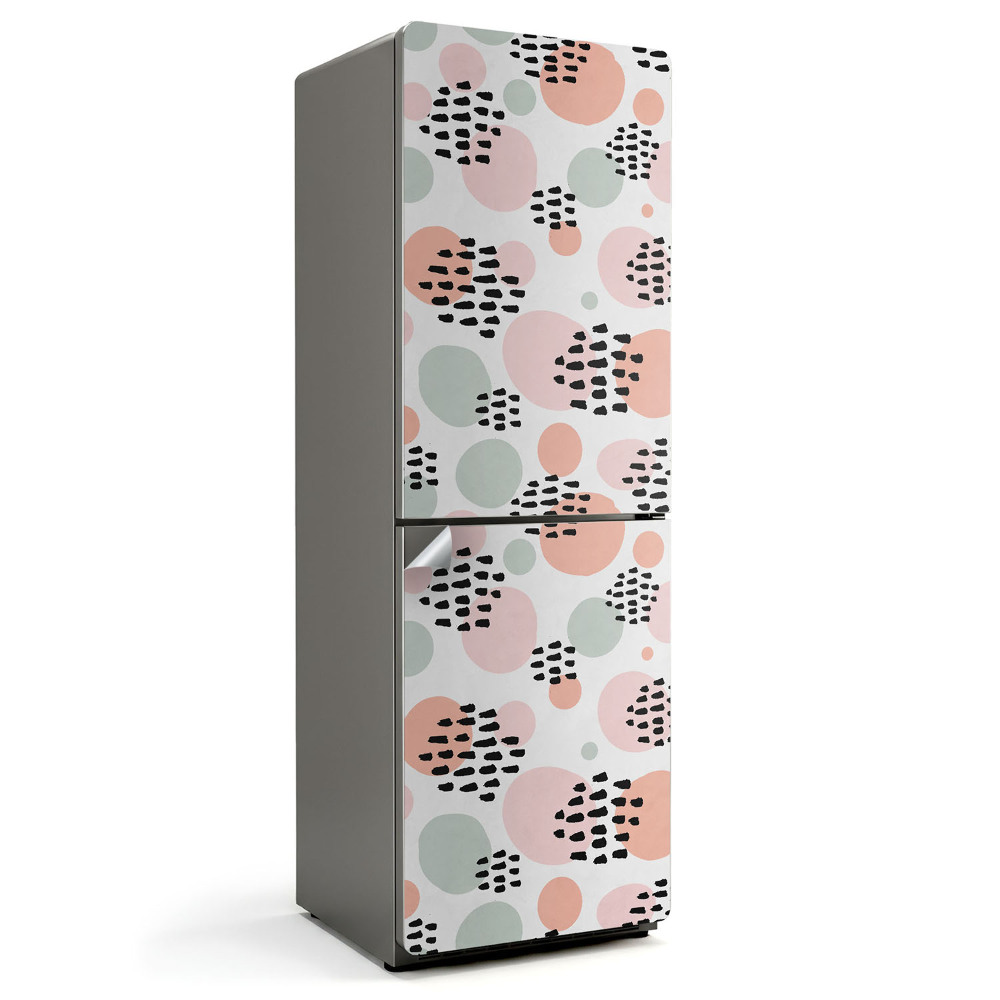 Samoprzylepna naklejka na lodówkę Abstrakcyjne kształty i plamy