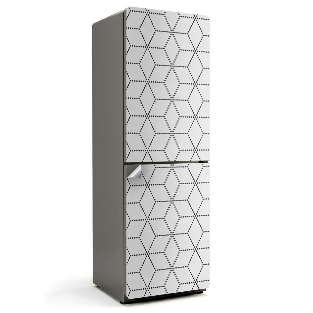 Samoprzylepna naklejka na lodówkę Wzór rombów w siatce