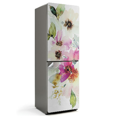 Samoprzylepna naklejka na lodówkę Kwiatowy wzór akwarelowy