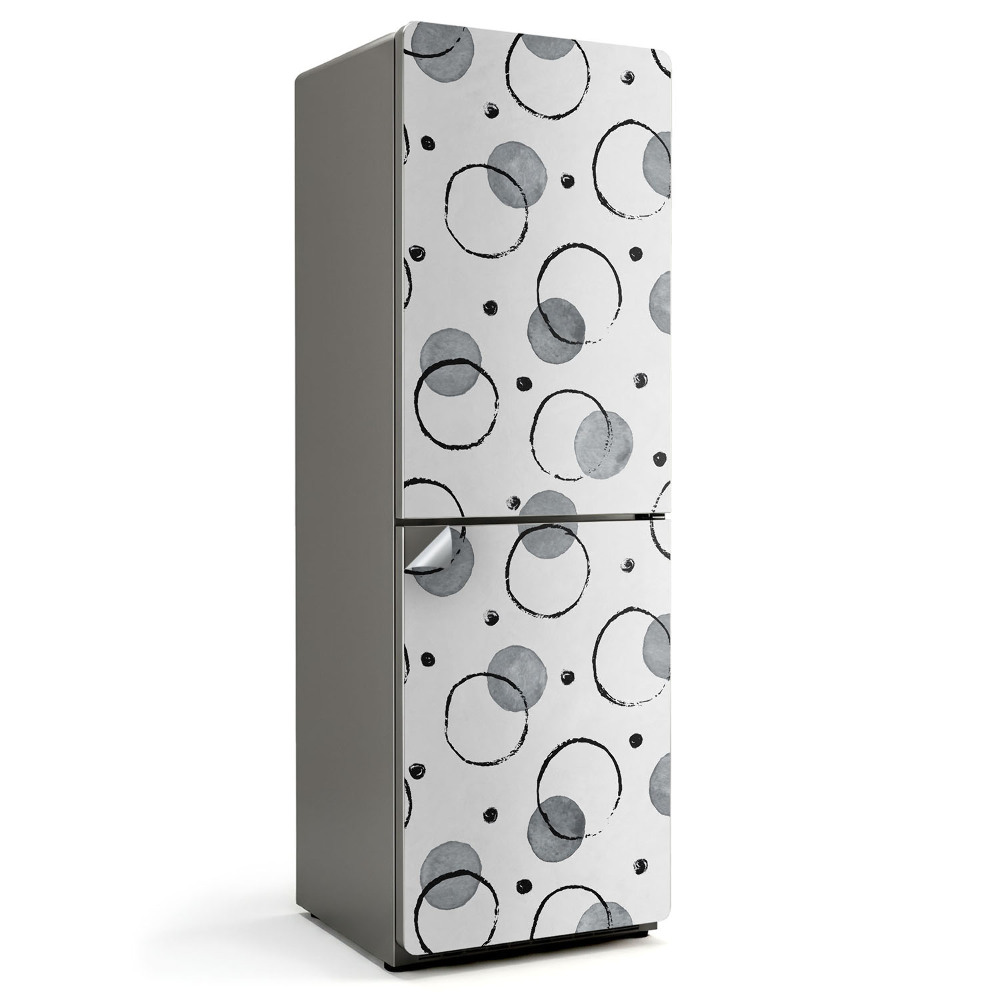 Naklejka tapeta na lodówkę Abstrakcyjne okręgi i kropki