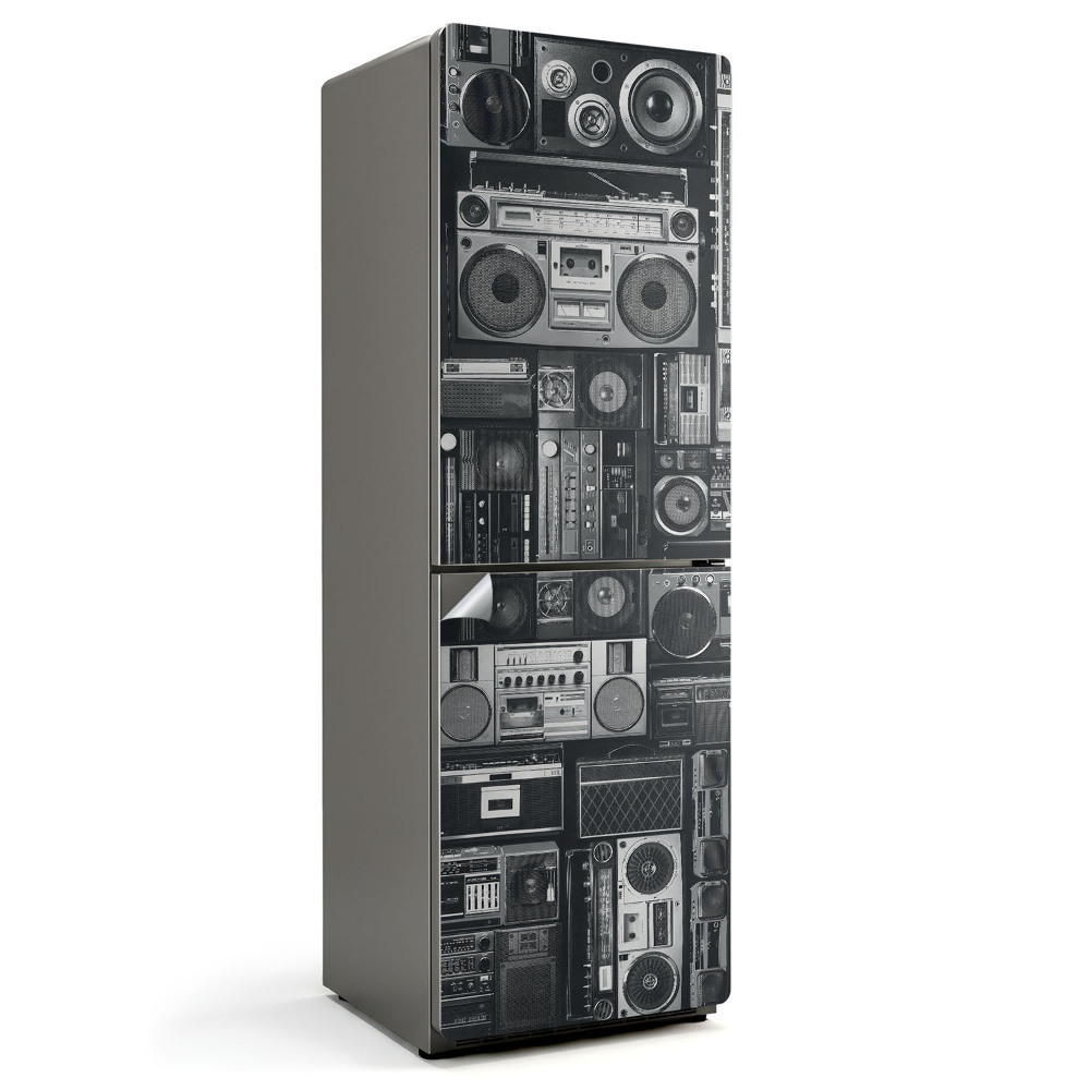 Naklejka na lodówkę Retro sprzęt audio