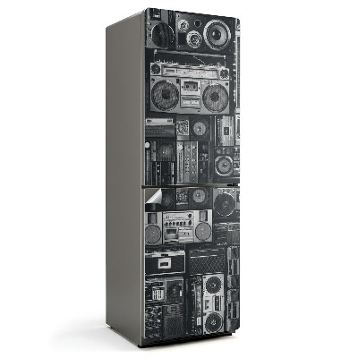 Naklejka na lodówkę Retro sprzęt audio