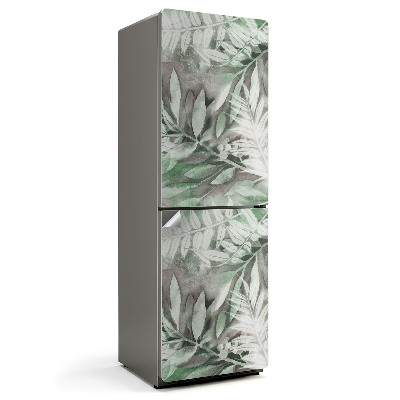 Naklejka tapeta na lodówkę Liściasty wzór akwarelowy