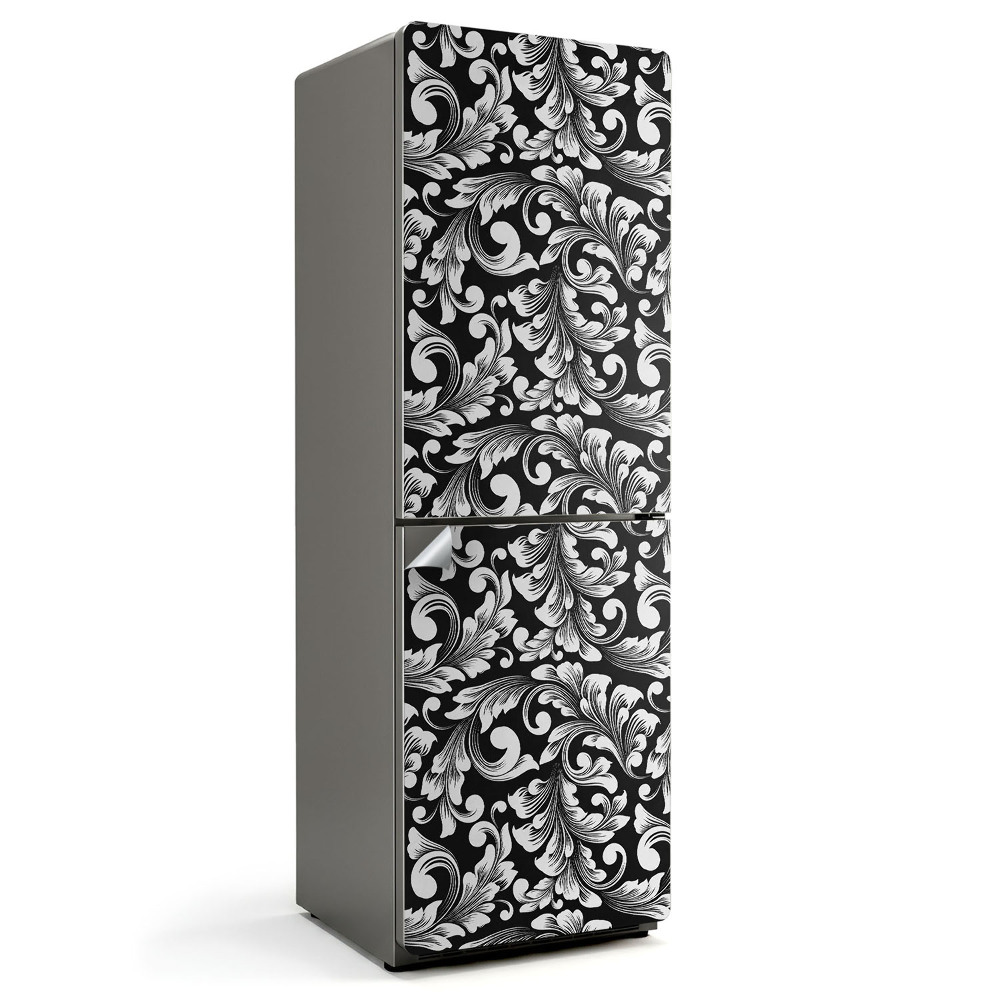 Naklejka tapeta na lodówkę Elegancki wzór roślinny