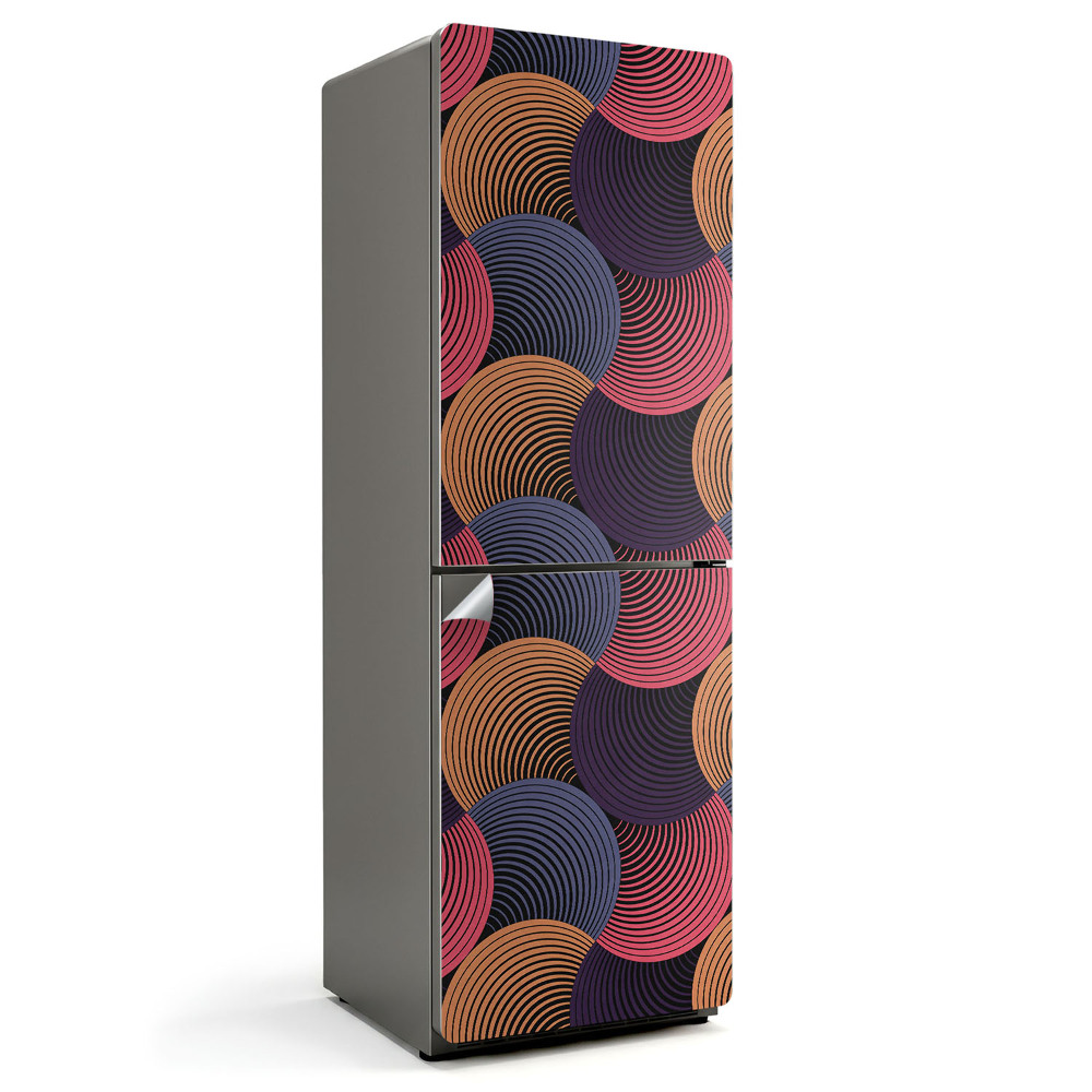 Okleina na lodówkę Fale z dynamicznymi liniami